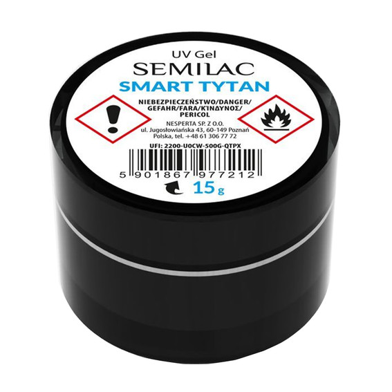 Гель для наращивания Semilac Smart Tytan Builder Gel Clear 15 г - Фото №1