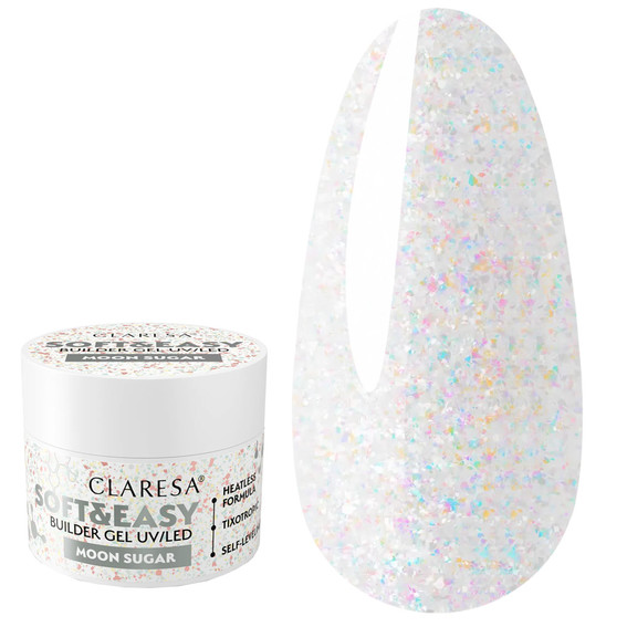 Gel for extensions CLARESA SOFT&EASY MOON SUGAR 45 g - Фото №1