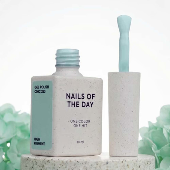 Lakier hybrydowy NAILSOFTHEDAY 253 Chic pastelowy turkus 10 ml - Фото №4