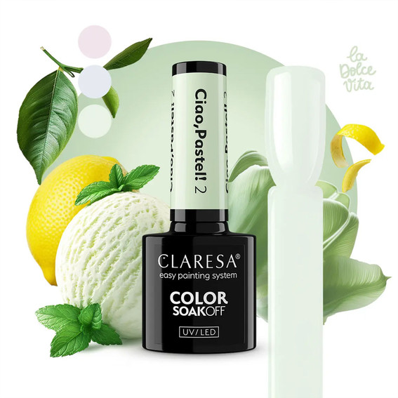 Lakier hybrydowy Claresa Ciao,Pastel! 2 delikatna mięta 5 ml - Фото №4