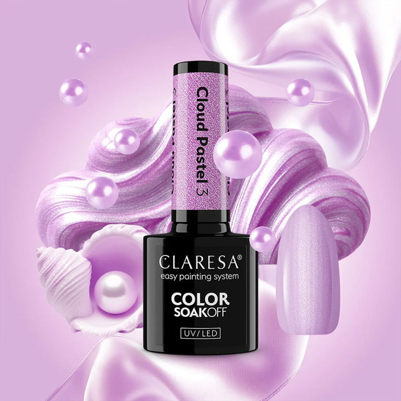 Gel polish Claresa Cloud Pastel 3 pearl violet 5 ml - Фото №3