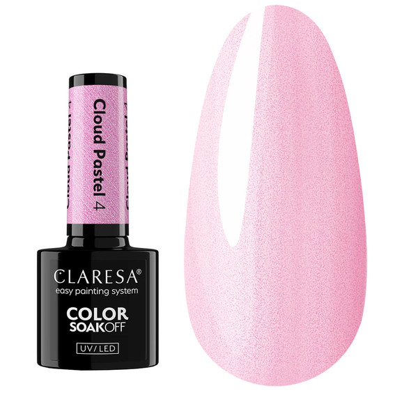 Lakier hybrydowy Claresa Cloud Pastel 4 perłowy róż 5 ml - Фото №1
