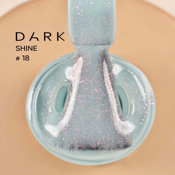 База DARK PRO base Shine 18 голубой с розовым шиммером 15 мл - Фото №2