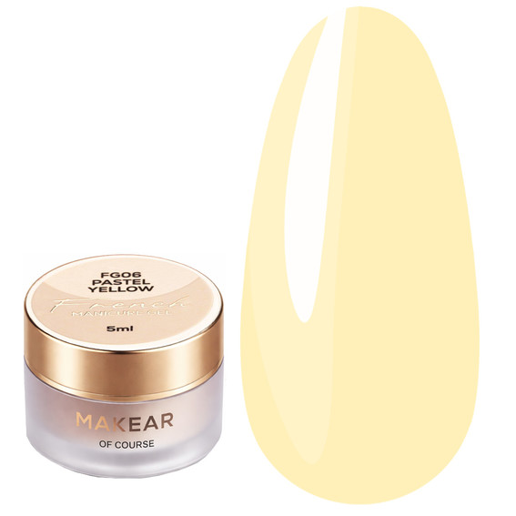 Farba żelowa Makear French Manicure Gel FG06 Pastel Yellow 5 ml - Фото №1