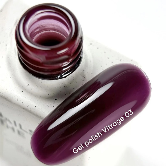 Laakier hybrydowy NAILSOFTHEDAY Vitrage 03 witrażowy winny 10 ml - Фото №4