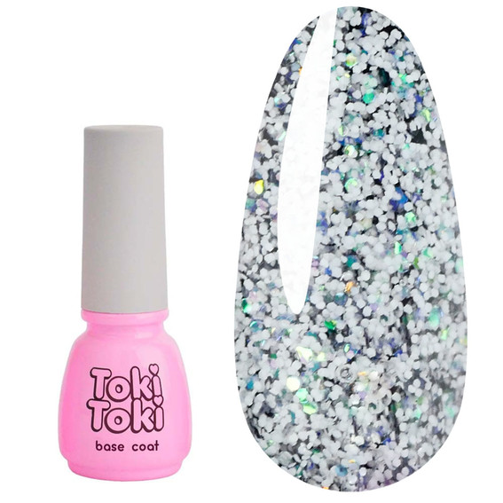 База Toki-Toki Shimmer base 01 прозрачный с белым шиммером 5 мл - Фото №1