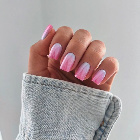 Spring manicure with ombre effect