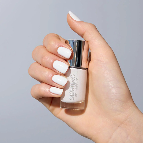 Klasyczny lakier do paznokci Semilac Nail Lacquer 108 Classic White 9 ml - Фото №4