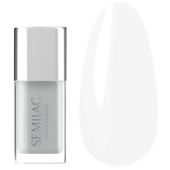 Klasyczny lakier do paznokci Semilac Nail Lacquer 108 Classic White 9 ml - Фото №1