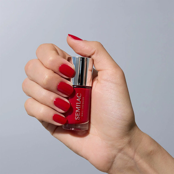 Klasyczny lakier do paznokci Semilac Nail Lacquer 110 Classic Red 9 ml - Фото №4