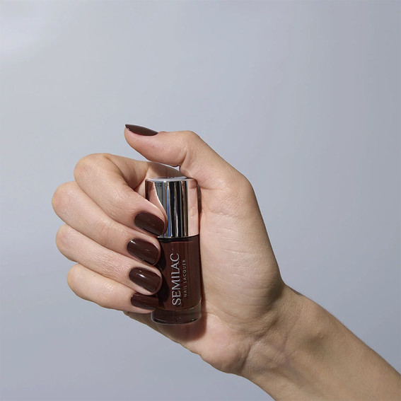Klasyczny lakier do paznokci Semilac Nail Lacquer 111 Espresso 9 ml - Фото №4