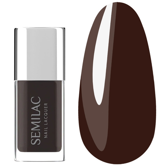 Klasyczny lakier do paznokci Semilac Nail Lacquer 111 Espresso 9 ml - Фото №1