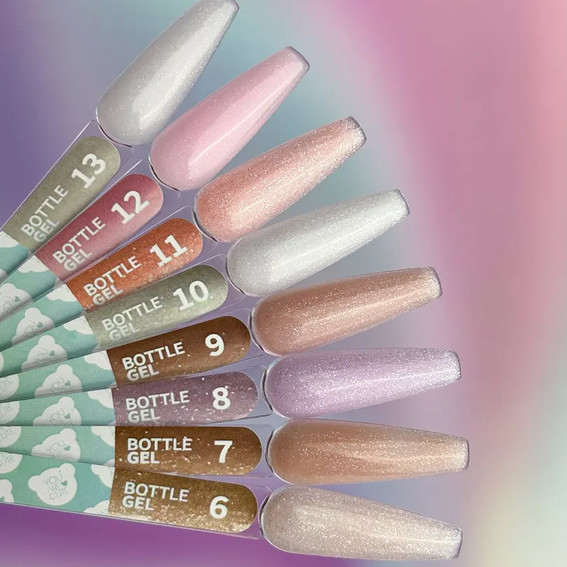 Żel budujący YOUARECUTE Bottle Gel 6 beżowy z połyskiem 5 ml (994-4001-0952) - Фото №4