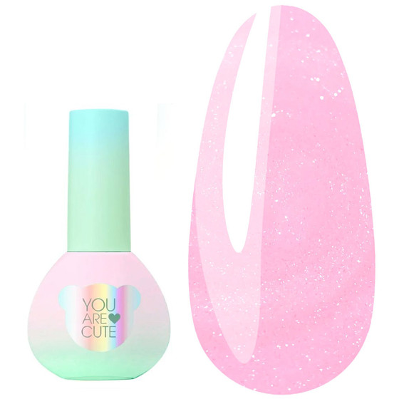 Żel budujący YOUARECUTE Bottle Gel 12 różowy z połyskiem 5 ml (994-4007-0964) - Фото №1