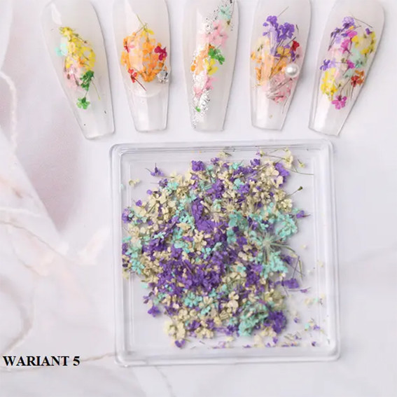 Suszone kwiaty MANY BEAUTY na paznokcie w kasetce WARIANT 2 - Фото №2