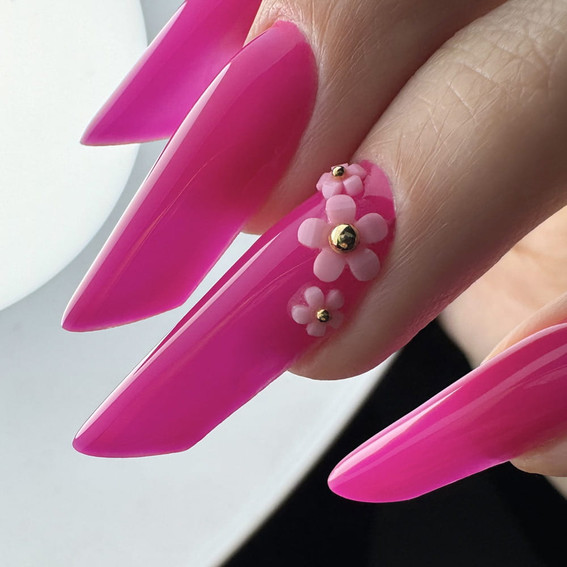 Декор для ногтей Molly Nails акриловые цветочки микс цветов 150 штук + шарики Nr 1 - Фото №4