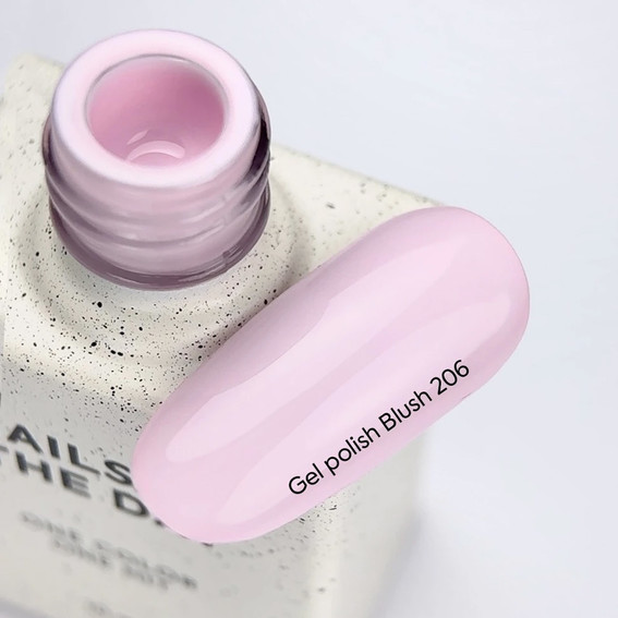 Lakier hybrydowy NAILSOFTHEDAY 206 Blush pastelowy jasnoróżowy 10 ml - Фото №5