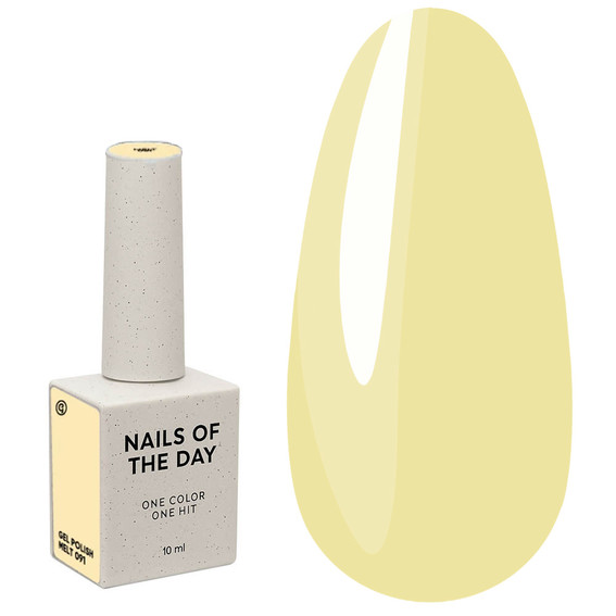 Lakier hybrydowy NAILSOFTHEDAY 091 Melt pastelowy jasnożółty 10 ml - Фото №1