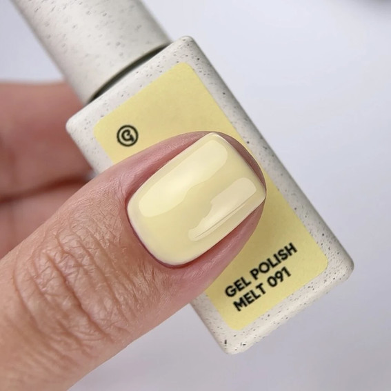 Lakier hybrydowy NAILSOFTHEDAY 091 Melt pastelowy jasnożółty 10 ml - Фото №5