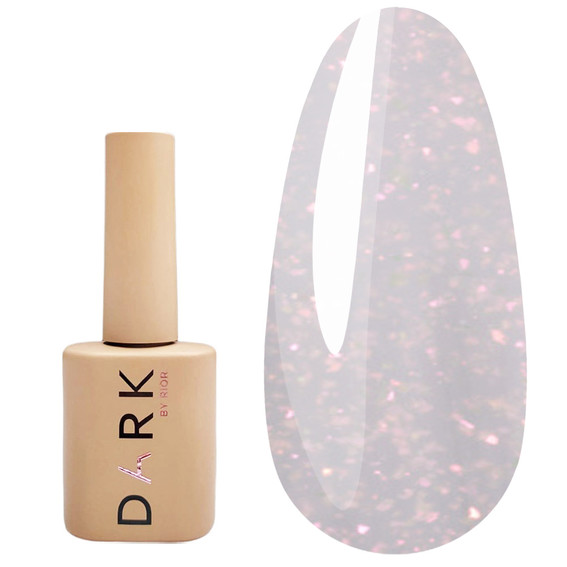 Top hybrydowy Dark Shine Top 7 jasnoróżowy z różowym połyskiem 10 ml - Фото №1