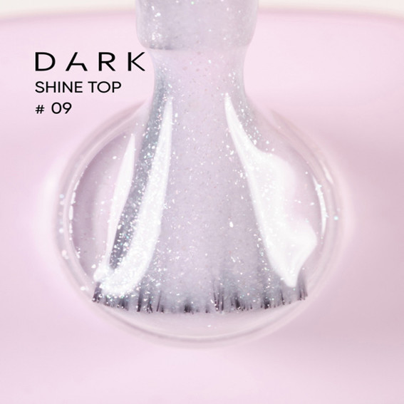 Top hybrydowy Dark Shine Top 9 mlecznoróżowy ze srebrnym połyskiem 10 ml - Фото №2
