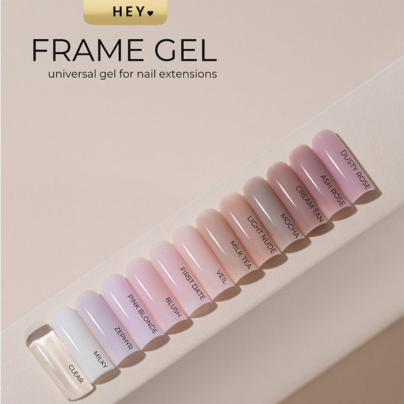 Гель для наращивания HEYLOVE Frame Gel Clear с помпой 30 мл - Фото №3