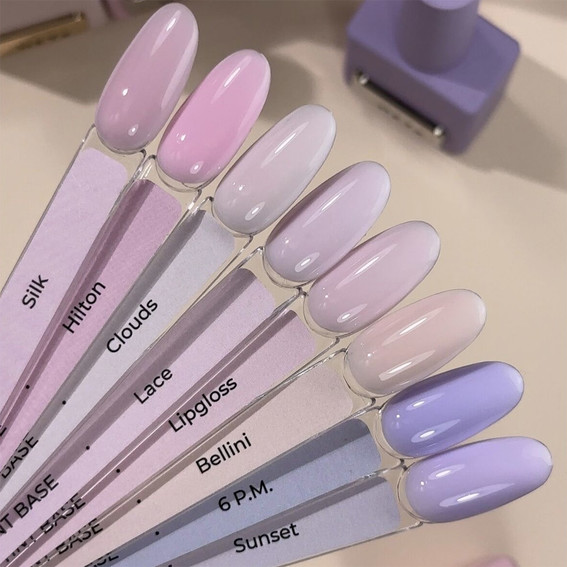 База для ногтей HEYLOVE Tint base Sunset Hilton лилово-розовый 15 мл - Фото №5