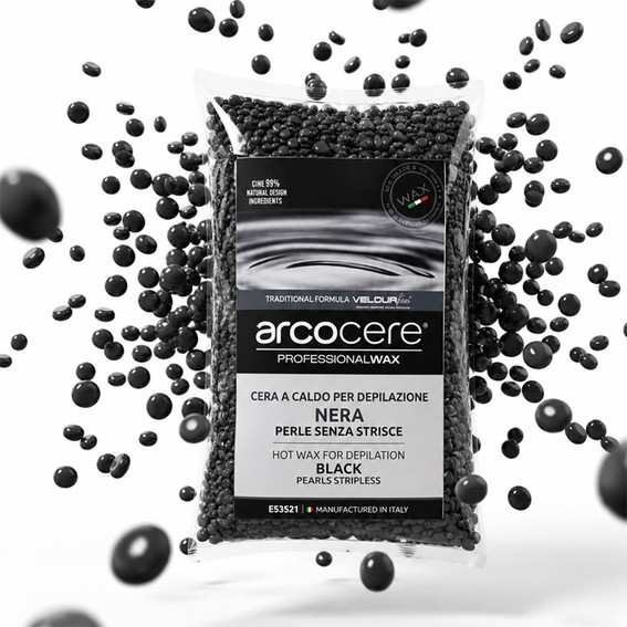 Wosk do depilacji Arcocere Velour Bio Black Hot Wax w dropsach 1000 g - Фото №3