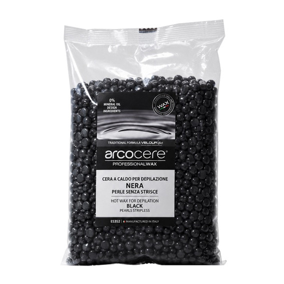 Wosk do depilacji Arcocere Velour Bio Black Hot Wax w dropsach 1000 g - Фото №1
