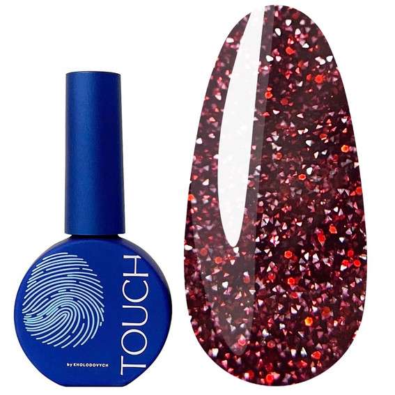 SALE TOUCH Space gel polish 08 burgundy reflective 9 ml - Фото №1