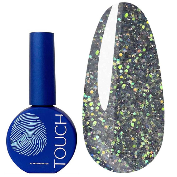 SALE Touch Twinkle top 02 transparent with green glitter and reflective shimmer 13 ml - Фото №1