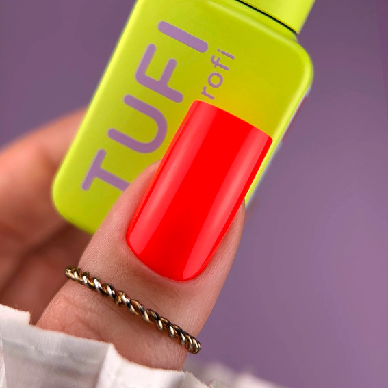 Gel polish TUFI profi SUMMERLINE 38 Sunset Bright red-orange 10 ml (0333101) - Фото №6