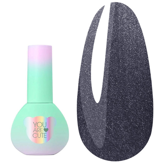 Gel polish YOUARECUTE Color Seoul Cat Eye 8 dark gray 5 ml (355-6363-1965) - Фото №1