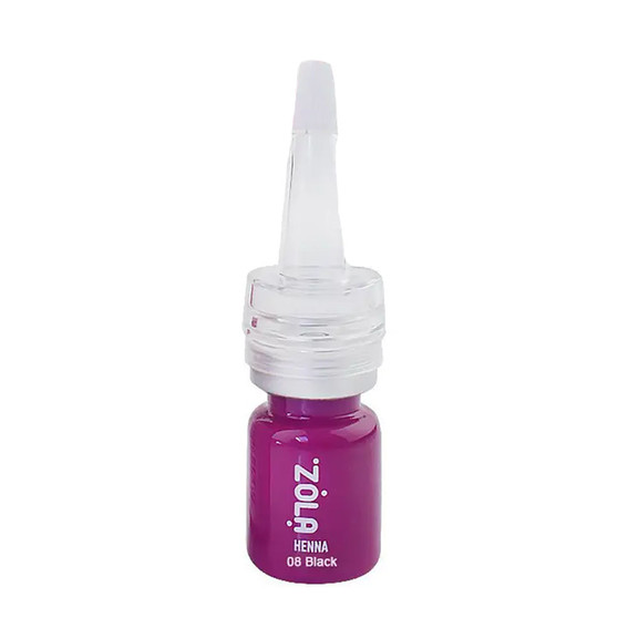 SALE Henna for eyebrows ZOLA Henna №08 Black professional corrector 5g - Фото №1