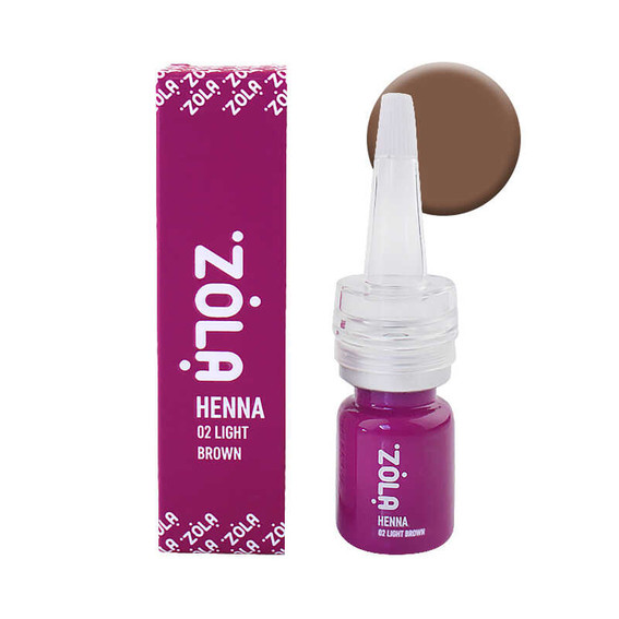 SALE Henna for eyebrows ZOLA "Henna №02 Light Brown" light shade 5g - Фото №2