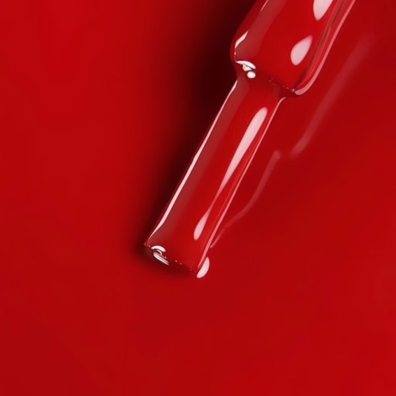 Гель-лак BIBLIOTEKA RED SPECTRUM 43 Scarlet тёплый насыщенный красный 10 мл - Фото №2