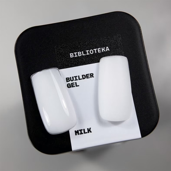 Гель для наращивания BIBLIOTEKA Builder gel 02 Milk молочный 30 мл - Фото №5