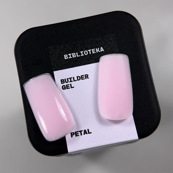 Гель для наращивания BIBLIOTEKA Builder gel 04 Petal нежно-розовый 15 мл - Фото №5