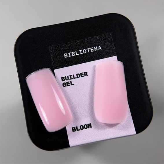 Гель для наращивания BIBLIOTEKA Builder gel 05 Bloom розовый 15 мл - Фото №5