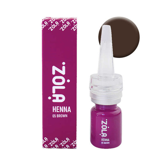 SALE Henna for eyebrows ZOLA "Henna №05 Brown" dark shade 5g - Фото №2