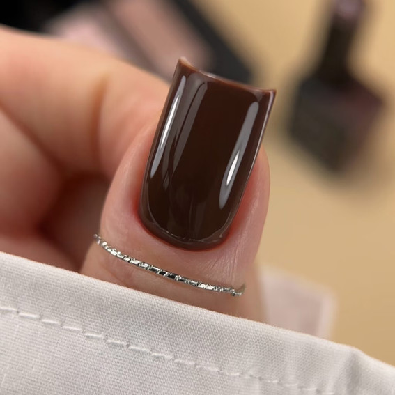 Гель-лак BIBLIOTEKA MONO BROWN 38 Chestnut насыщенный коричневый 10 мл - Фото №3