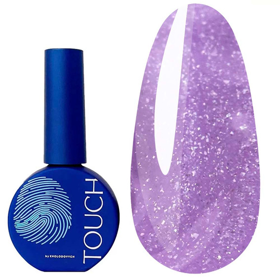 SALE Топ для ногтей TOUCH Gradient top 02 лиловый с шиммером 13 мл - Фото №1