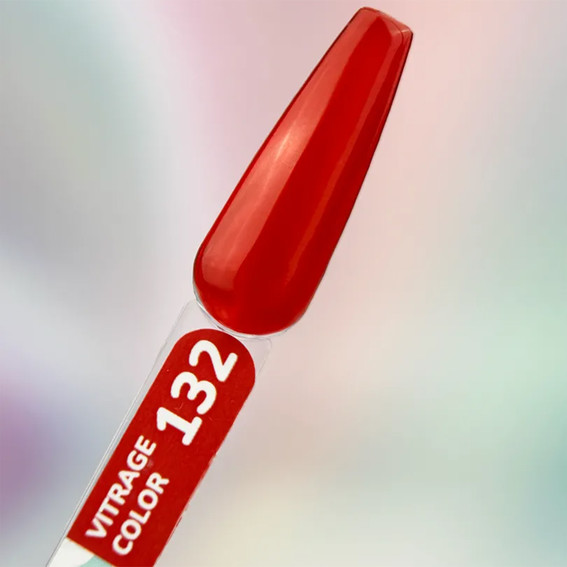 Gel polish YOUARECUTE Color 132 bright red stained glass 5 ml (993-4766-1326) - Фото №3