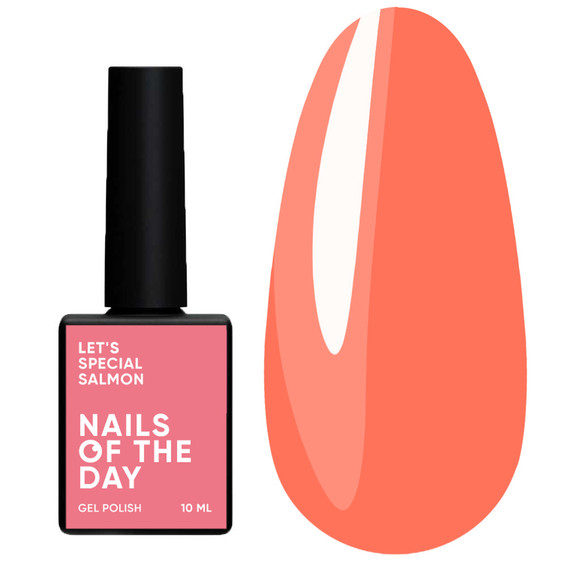 SALE Gel polishNAILSOFTHEDAY Let's special salmon, 10 ml - Фото №1