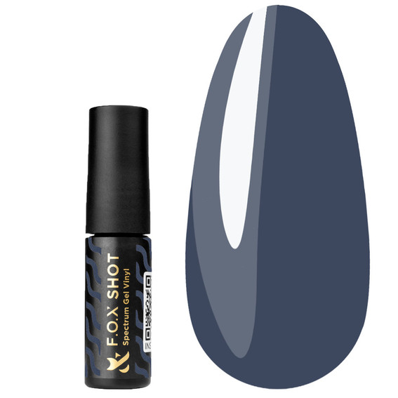 SALE Gel polish FOX SHOT Spectrum №102 gel polish 5 ml gray-blue