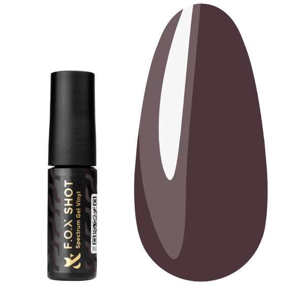 SALE Гель-лак FOX SHOT Spectrum Gel Vinyl 122 фиолетово-коричневый 5 г