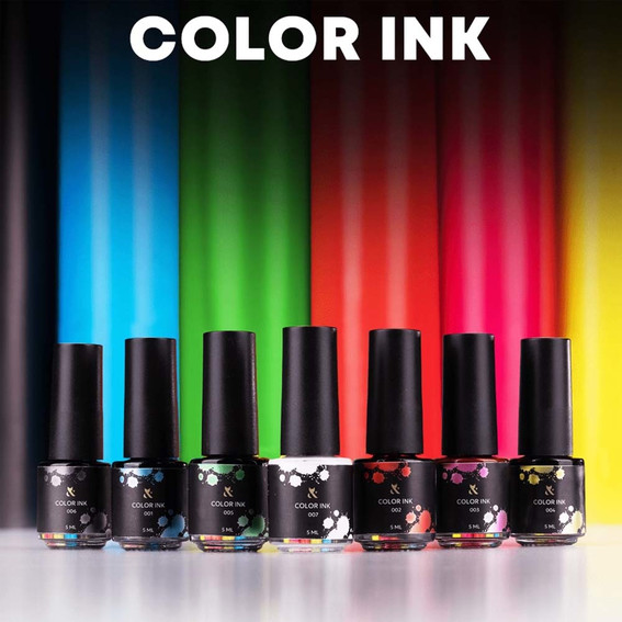 SALE Цветное полимерное чернило для акварельного декора F.O.X Color Ink Blue 001 5 мл - Фото №3