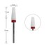 Frez do paznokci TUFI profi PREMIUM ceramic cone 610125 czerwony notch - Фото №1
