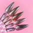Brokat żelowy LUNA Platinum №04 do stylizacji różowy z brokatem 5 ml (804-2938) - Фото №4