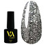 Gel polish VALERI Color № 110 silver with silver microshine 6 ml (VA110) - Фото №1